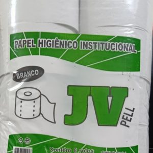 Papel Higiênico JVPell Institucional 8 rolos de 300m